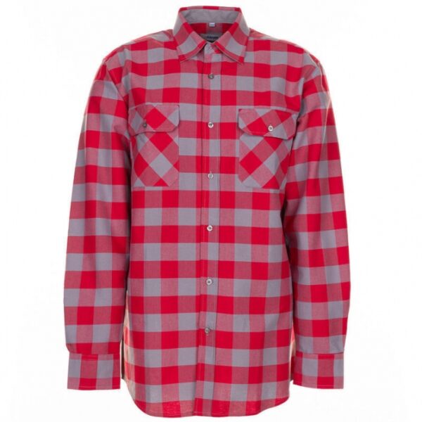 Planam 0493 Square shirt red/zinc