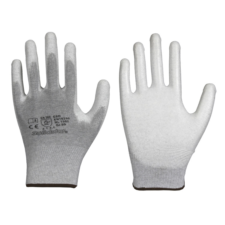 Solidstar 1592 ESD antistatic PU-coated fine knit safety gloves