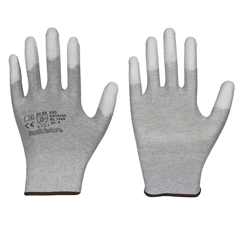 Solidstar 1598 ESD antistatic PU-coated fine knit safety gloves