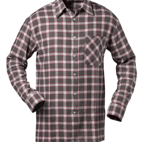 Craftland 1731 NASHVILLE Flannel shirt gray/white/red checked M-XXXXL