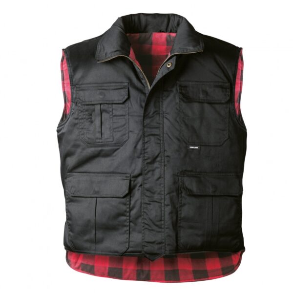 Work Vest / Bodywarmer black with 100% cotton lining, Craftland 1866