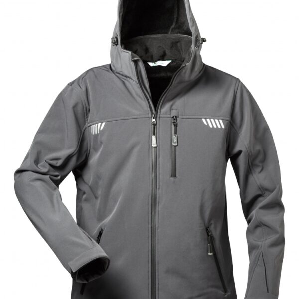 Elysee 19943 APOLLO Softshell jacket with fur and hood grey/black