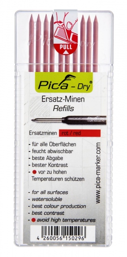 Marker red refill leads for Pica Dry Marker Pica Dry 4031