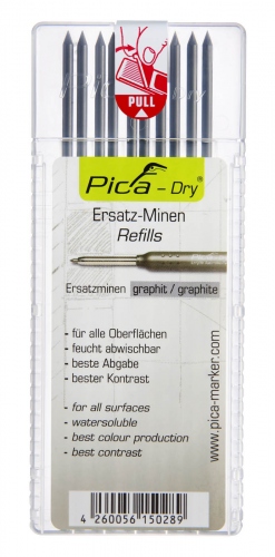 Pica Dry 4030 graphite refill leads for Pica Dry carpenter pencil