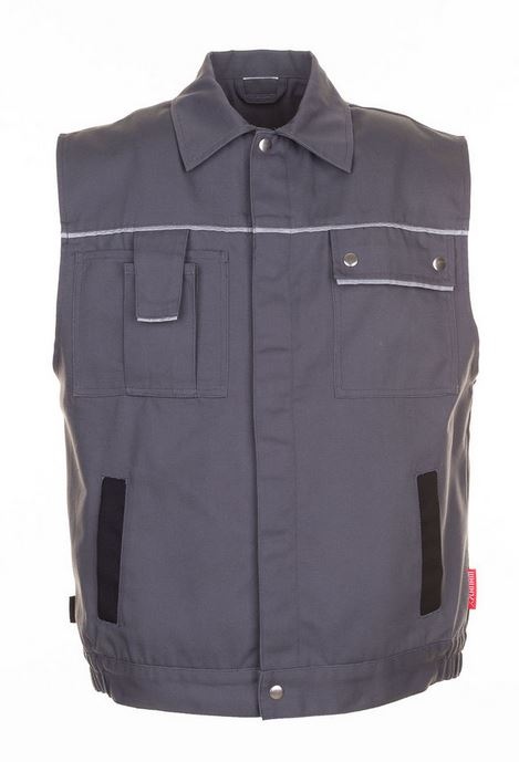 Planam 2163 - Canvas work vest - Gray and black