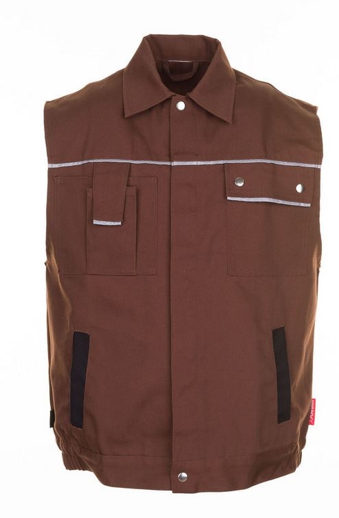 Planam 2166 - Canvas work vest - Brown and black