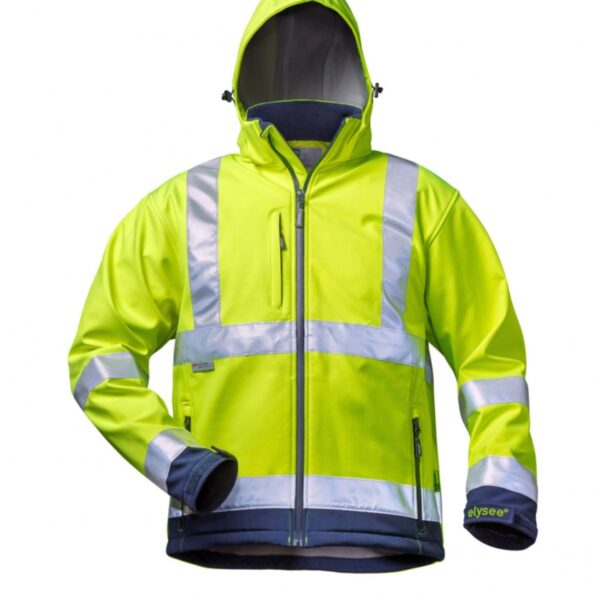Elysee 22732 LIAM High-Vis Softshell Jacket with hood yellow