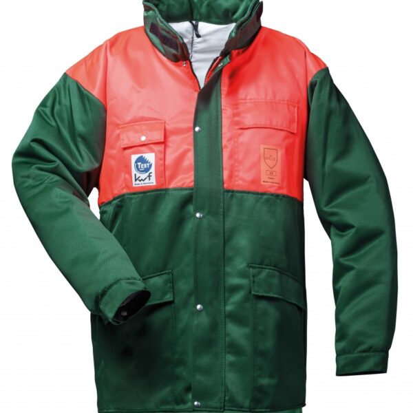 Elysee 2276 BUCHE Saw protection working jacket Green/orange EN 381