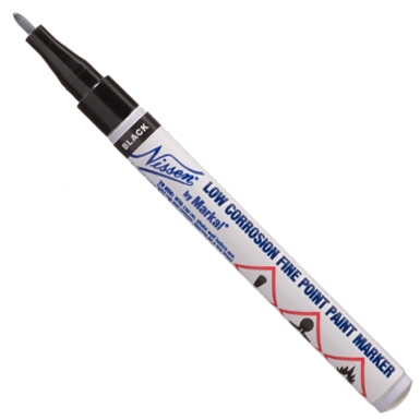 Nissen® Low Corrosion Fine Point Paint Marker - Black