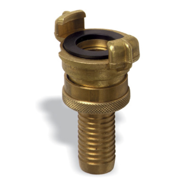 Claw coupling with adjusting ring brass