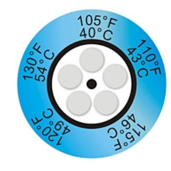 Thermax Clock - Pack of 10 Clock temperature indicators