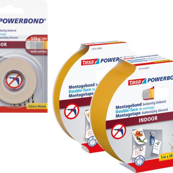 TESA 55740 Powerbond Indoor - Double-sided mounting tape - 19 mm x 1.5 m