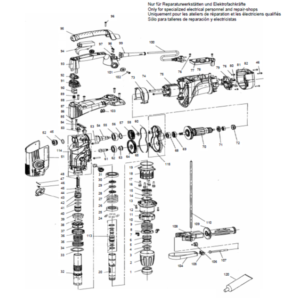 Anvil assy  CHE 5-45 SDS-max. Flex 373.524