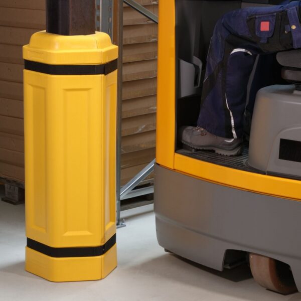 Crash Stop 30150 Column protection, polyethylene, yellow, 15x15cm