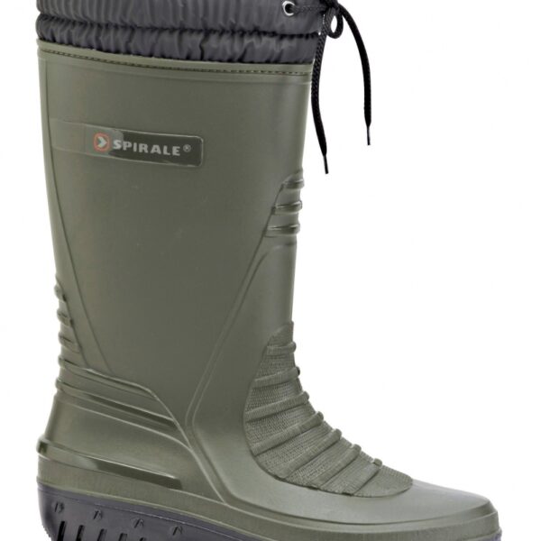 Men's fur lined PVC winter work boots olive green 38-48, Spirale