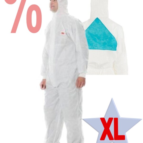 3M Chemical Protection Coverall 4520 white, cat3 Type 5/6, size XL