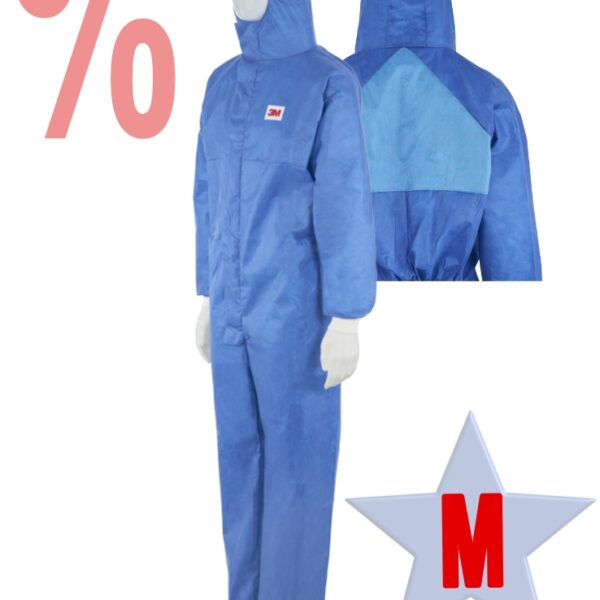 3M Hooded Protective Coverall 4532+ blue, cat 3 type 5+6, size M