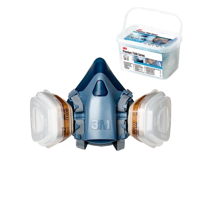 3M 50733 Premium-Set Reusable half mask 7500 series with filters A2P3