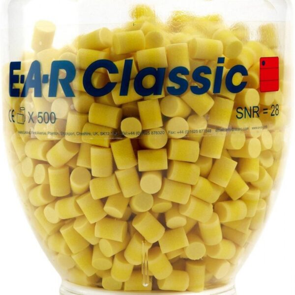 3M E-A-R CLASSIC Earplugs 28dB One-Touch dispenser Refill 500 pairs