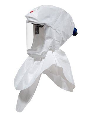 3M Versaflo S-657 Light respirator hood with double shroud, white