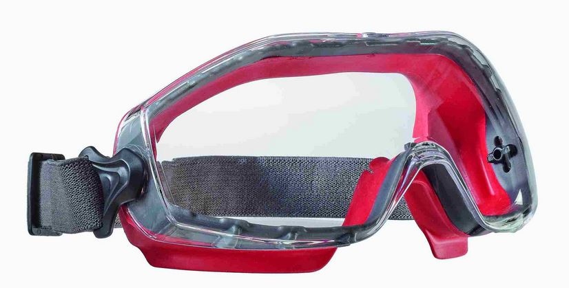 Tector 4154 SLAM Safety goggles anti-fog coated clair red