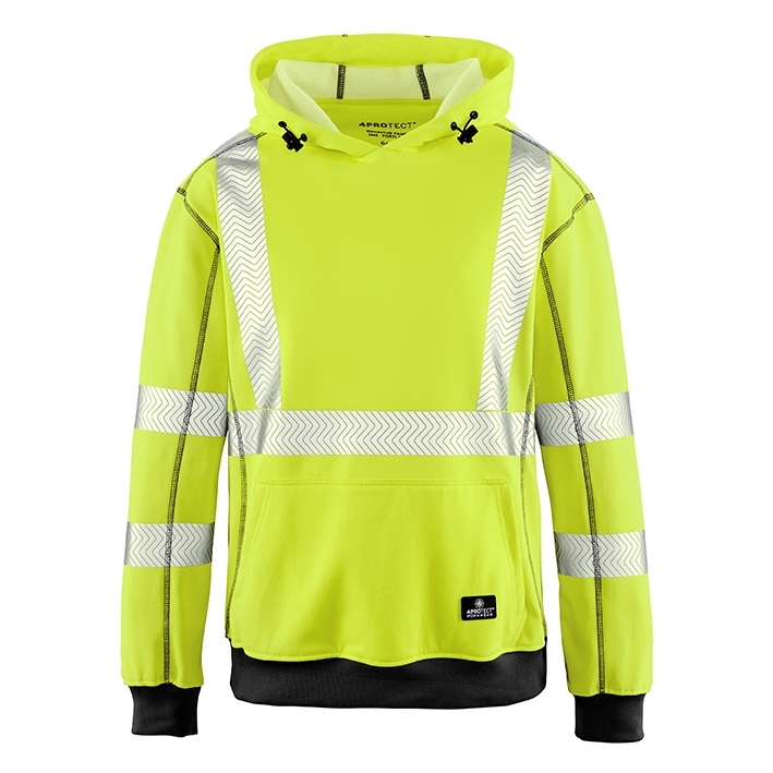 Workwear Hi-Vis Hoodie yellow XS-6XL, 4Protect PORTLAND