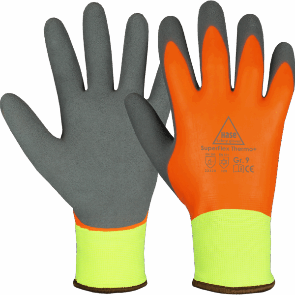 Hase SUPERFLEX THERMO+ Winter protective gloves latex coated
