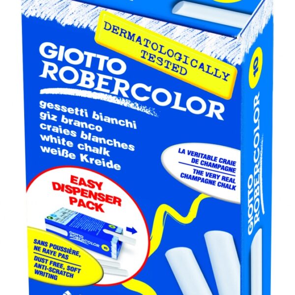 Fila 538700 Giotto Robercolor Box of 10 white chalks 80x10mm