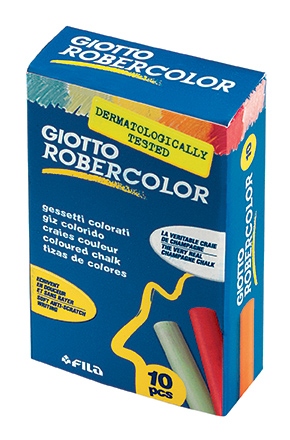 Fila 538900 Giotto Robercolor Box of 10 colored chalks 80x10mm