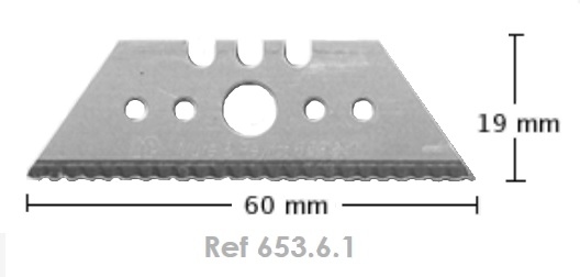 Mure & Peyrot 653.6.1 Straight blade 60x19 mm