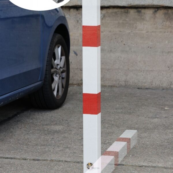 CRASH STOP 90-10 Foldable parking post, base plate, square