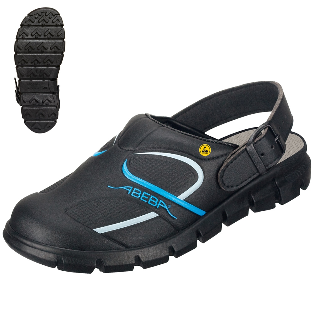 Abeba 37331 Dynamic Clogs with heel strap ESD OB