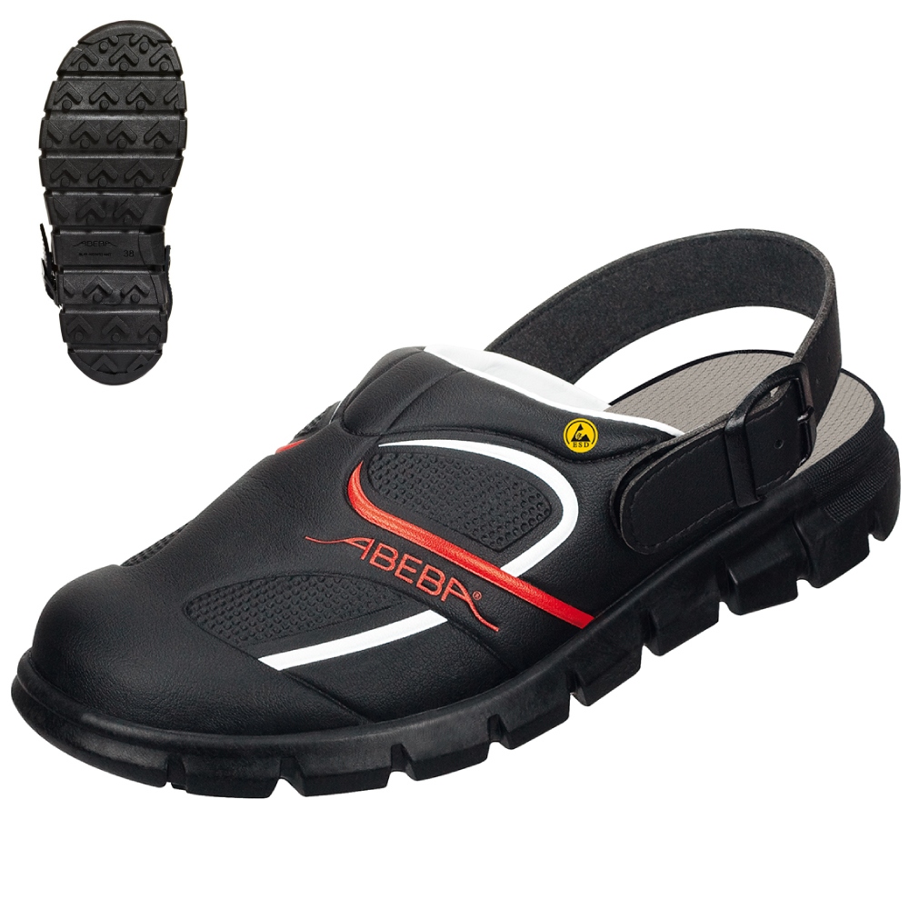 Abeba 37332 Dynamic Clogs with heel strap OB ESD SRC