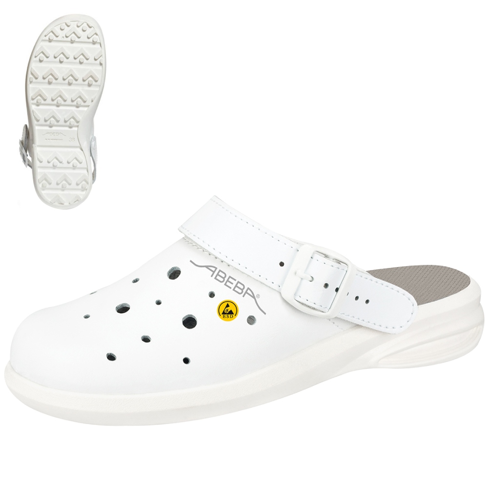 Abeba 87630 Easy - Clogs white OB ESD SRC