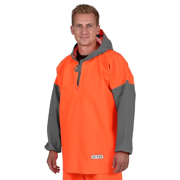OCEAN 6-17-610 MARINER HEAVY Smock oil resistant orange/grey S-5XL