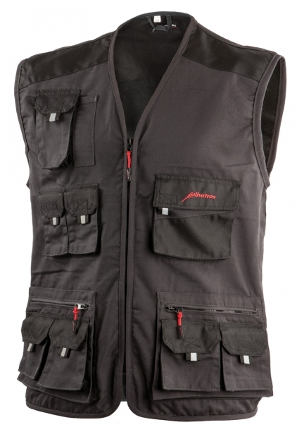 Albatros 279870 Allround work vest black / Grey XS-3XL