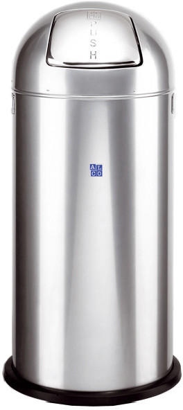 Alco 2905 waste bin with push flap Silver grey 52 Liter 84/37cm
