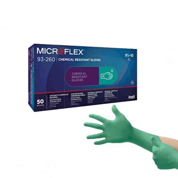 Ansell Microflex 93-260 Box of 50 chemical resistant disposable gloves