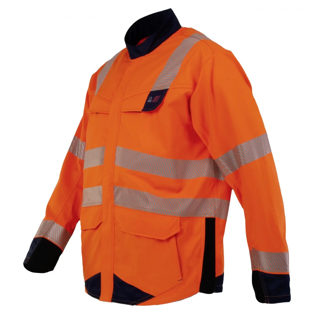 High visibility Jacket EN 20471 class 2 orange/navy, Asatex 4182JA