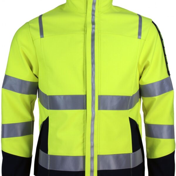 Asatex FLSJA52 High visibility multinorm softshell jacket yellow/navy