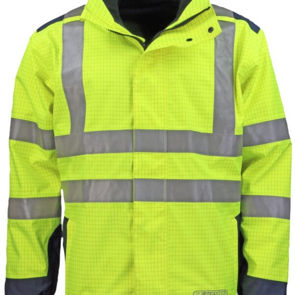 Asatex 3850G Multinorm 3in1 high visibility jacket yellow/navy
