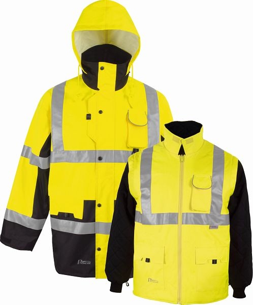 Prevent 3160 5 in1 winter High visibility Parka with hood