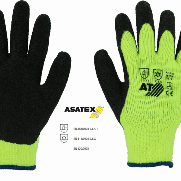 Asatex 3675W winter Latex protective gloves 8-11
