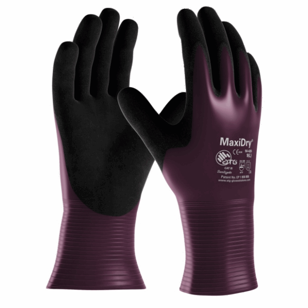 ATG Maxidry 56-426 ultra lightweight nitrile grip oil-resistant gloves