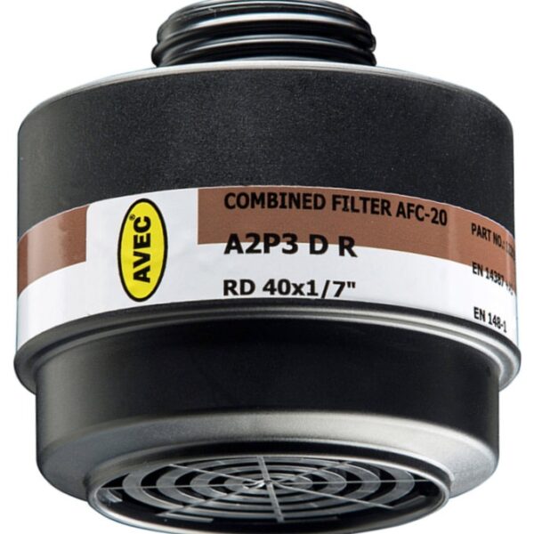 Avec A2P3 D R Combination Filter for full-face masks, RD40 universal
