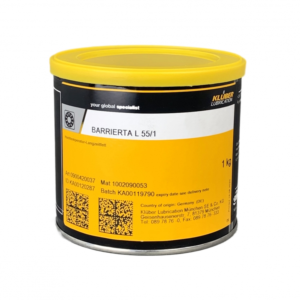 Klüber BARRIERTA L 55/1 High-temperature long-term grease 1kg