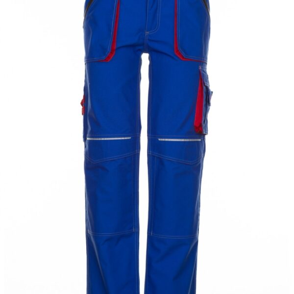 Planam 2821 Basalt Working trousers royalblue/red