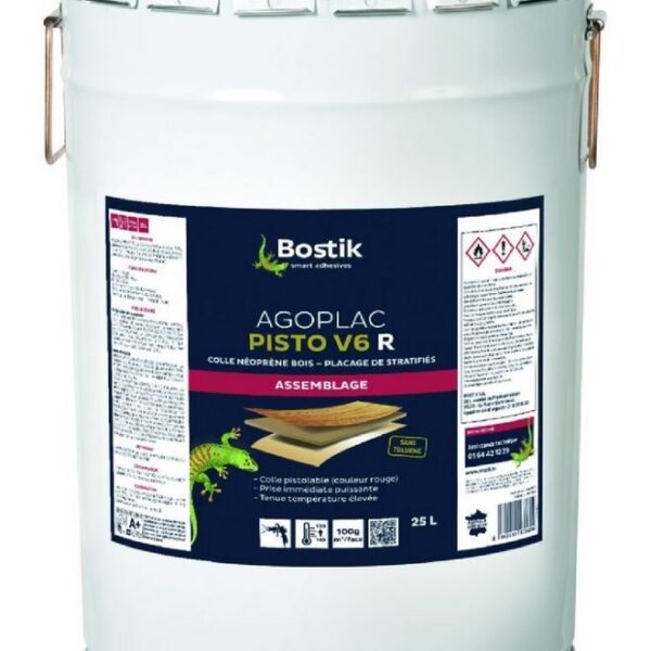 Neoprene Glue for wood and panels Bostik AGOPLAC PISTO V6 R 25 liters