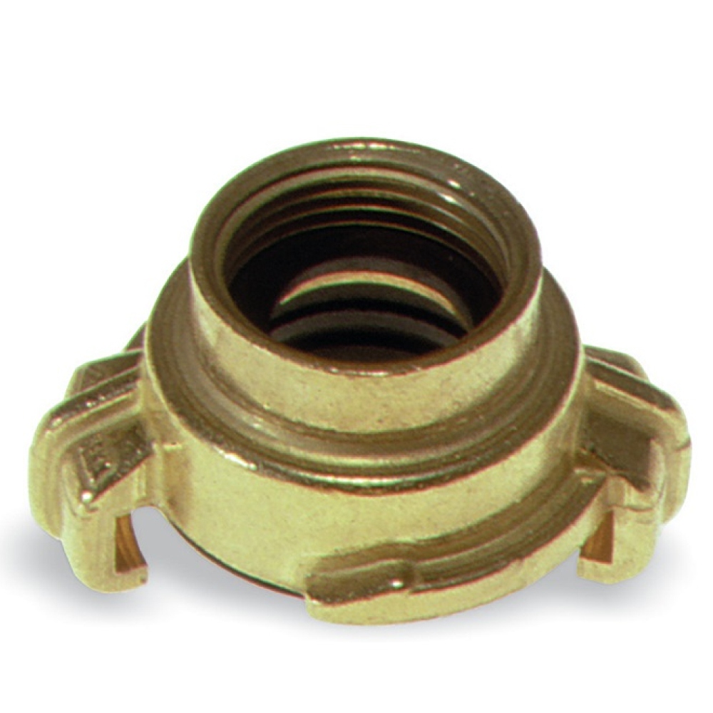 Brass quick coupling with female thread for water hoses