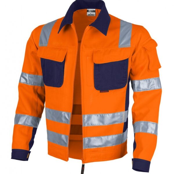 Qualitex MG245 PRO 61939TW0 high visbility working jacket orange
